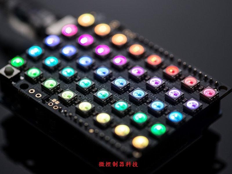 【微控】含稅、WS2812B RGB LED Shield 40路全彩LED擴展板、Arduino