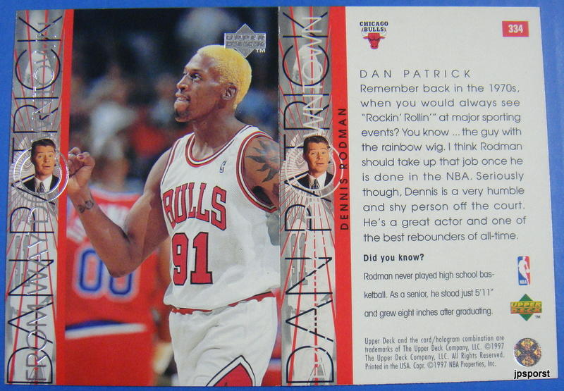 NBA 傳奇球星亞洲之旅羅德曼 Dennis Rodman 1997 Upper Deck  #334