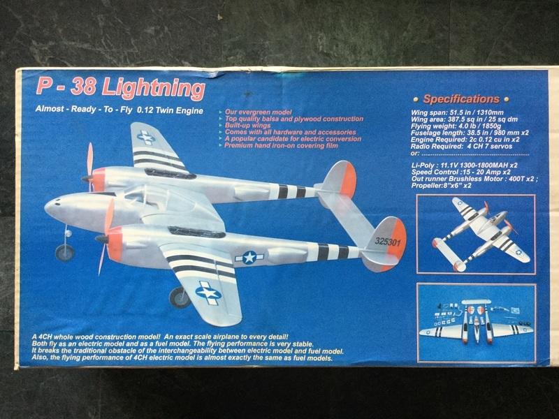 港都RC P-38 Lightning 木製蒙皮 P38(油電版)