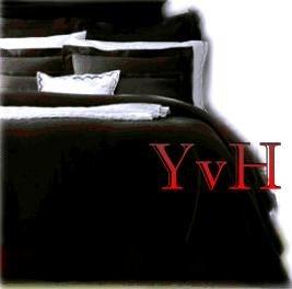 ==YvH==台灣大鐘印染 黑色風格 100%精梳純棉  雙人床包枕套3件組