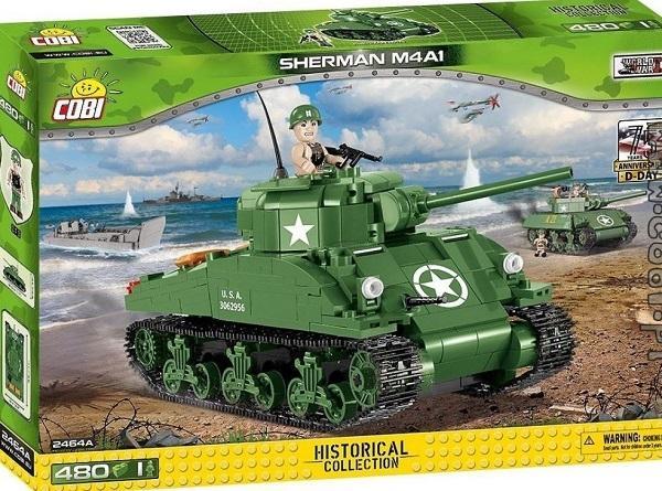 代訂[COBI設計出品/相容Lego樂高/]二戰美軍 M4A1 雪曼戰車 (Brickmania參考)