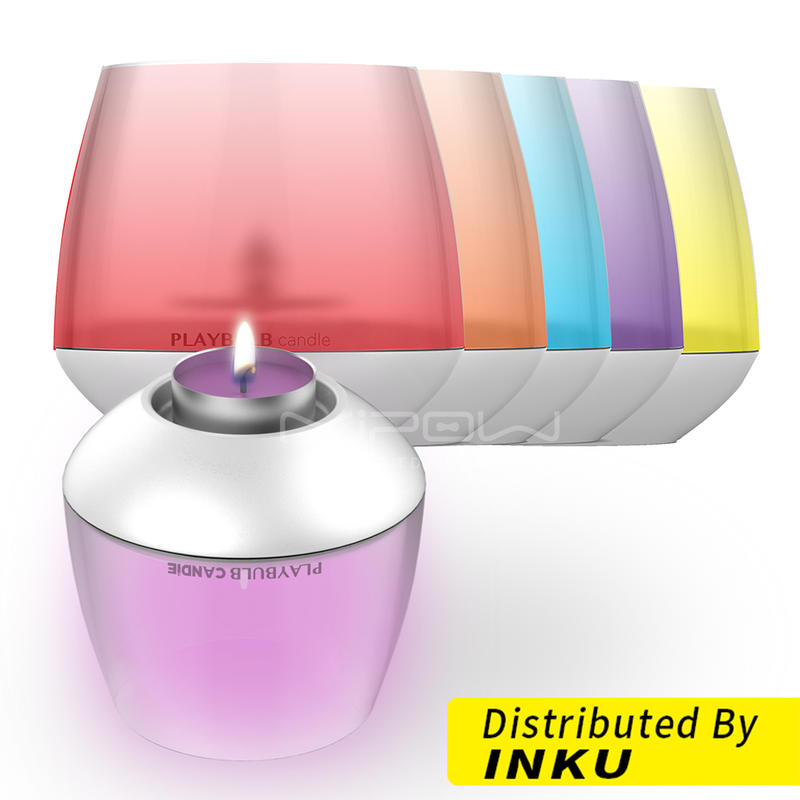 [MiPOW] PLAYBULB Candle 經典燭台造型藍牙氣氛燈 藍芽或拍打變換顏色 輕吹控制開關 (電池版)