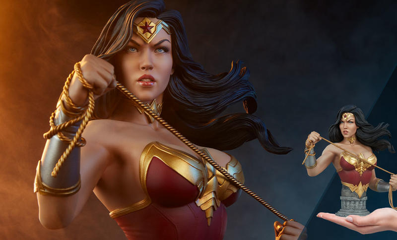 售完，請勿下標Sideshow BenToy DC超人蝙蝠俠Wonder Woman神力女超人半身雕像SC-400349
