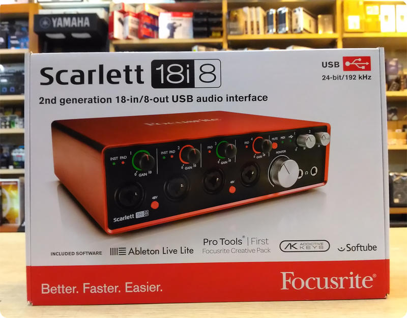 ♪♪學友樂器音響♪♪ Focusrite Scarlett 18i8 2代 USB錄音介面