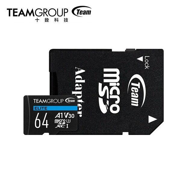 Team十銓 64GB MicroSDXC UHS-I U3 ELITE A1 V30 高速記憶卡
