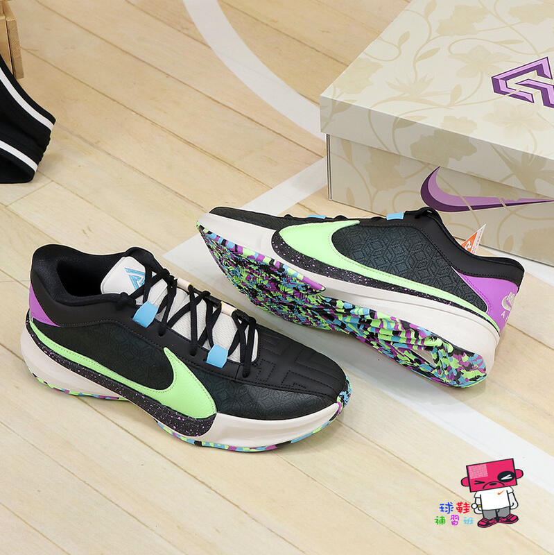 球鞋補習班NIKE ZOOM FREAK 5 EP 黑彩希臘怪物字母哥籃球鞋XDR耐磨