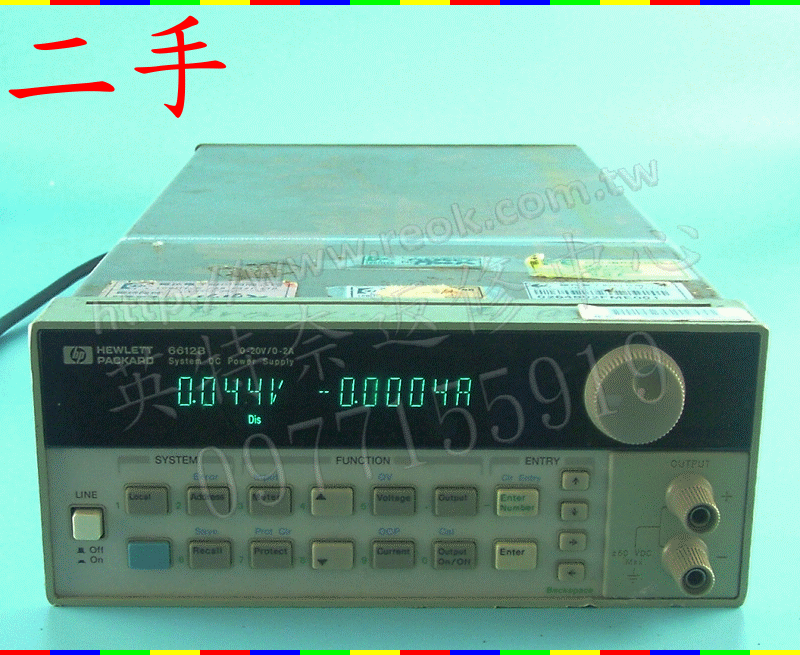 英特奈 HP 6612B DC POWER SUPPLY 20V 2A 可程式化電源供應器
