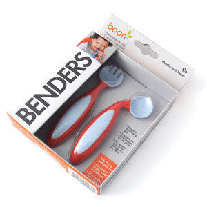 Boon Benders (紅白色~可隨意彎腳餐具 / 可彎折 學習型 湯叉組)