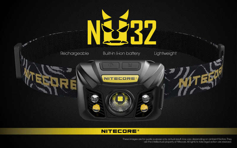 警用裝備 NITECORE NU32 550LM 高性能可充電 頭燈 USB充電 3種光源 含電池