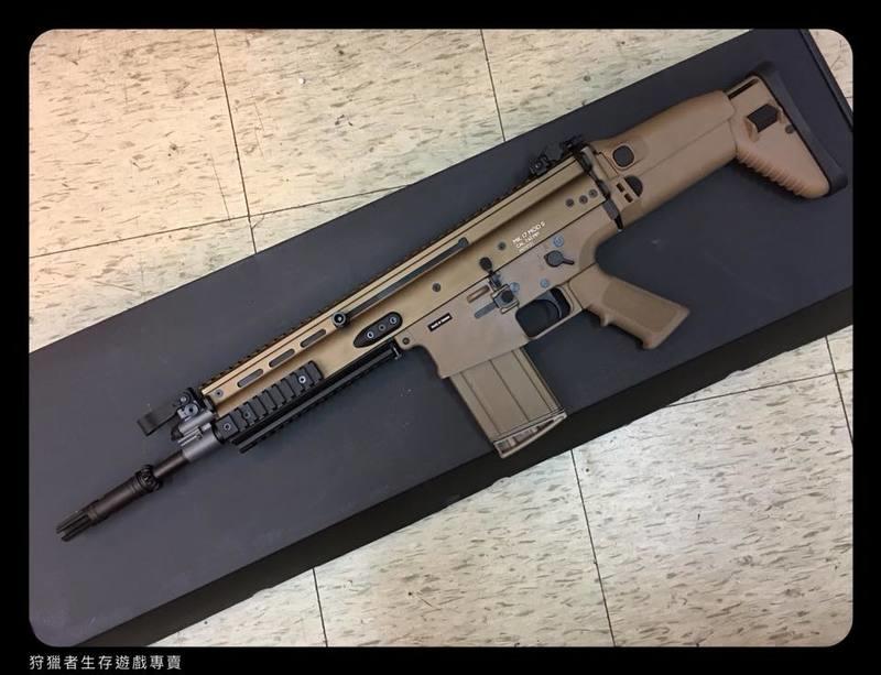 【狩獵者生存專賣】謎版 SCAR-H MK17 GBB 全金屬 瓦斯槍-沙色-1槍3夾版-VFC代工製造