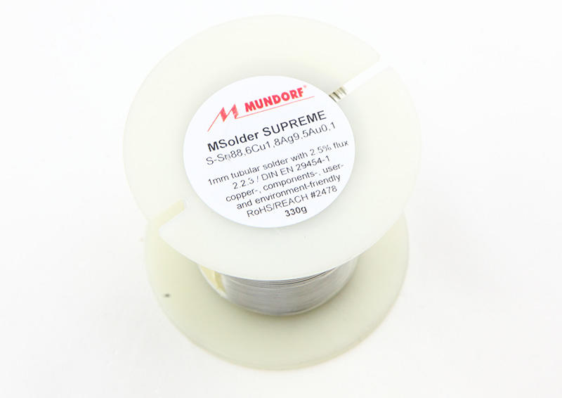 【管迷】Mundorf/Mcap Supreme 頂級發燒金銀銲錫(焊錫) 1mm直徑 台灣代理商公司貨