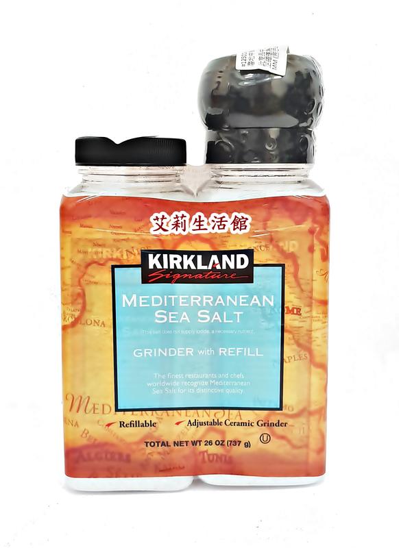 【艾莉生活館】COSTCO KIRKLAND 研磨地中海海鹽及補充瓶(每組737g)《㊣附發票》
