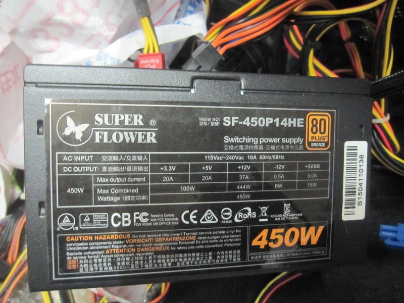SuperFlower 振華電源供應器 450W 80+銅牌 SF-450P14HE 80 PLUS 良品