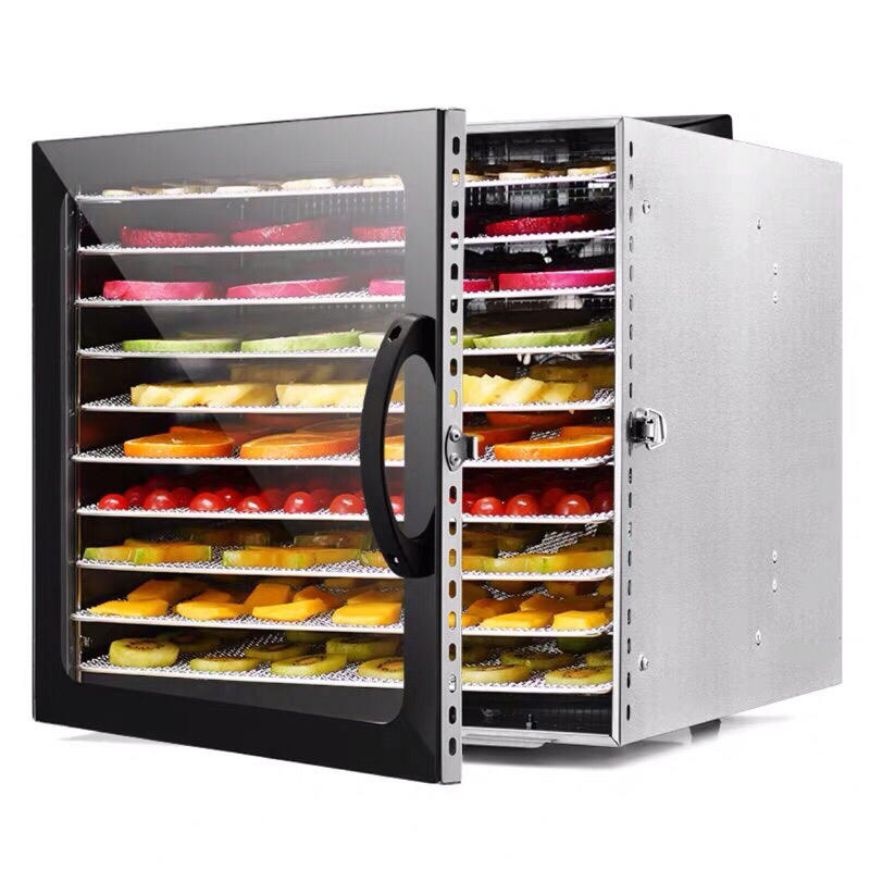 DC最新款升級全屏玻璃門食物乾燥機烘乾機乾果機蔬菜脫水機風乾機 電子式低溫烤箱110v 保固ㄧ年