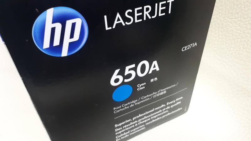 HP 650A 藍色原廠碳粉匣(CE271A)適用:CP5525n/CP5525dn/M750全新未拆封用不到當二手出清