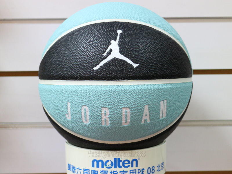 (缺貨勿下標)NIKE JORDAN 黑綠色 合成皮籃球 標準七號室內外球 另賣 MOLTEN 斯伯丁