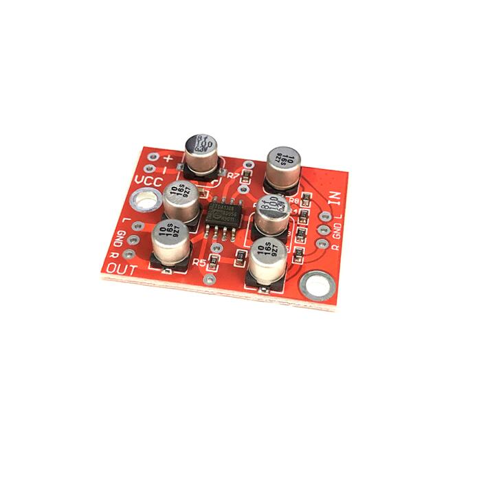 TDA1308前級放大板 音頻放大模塊 單電源3-6V供電DIY功放改裝配件