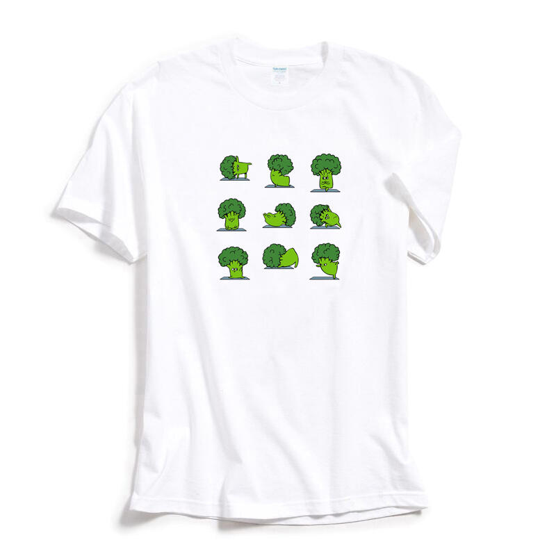 Broccoli Yoga 短袖T恤 2色 歐美潮牌 花椰菜 瑜珈 可愛 趣味 幽默 自創品牌