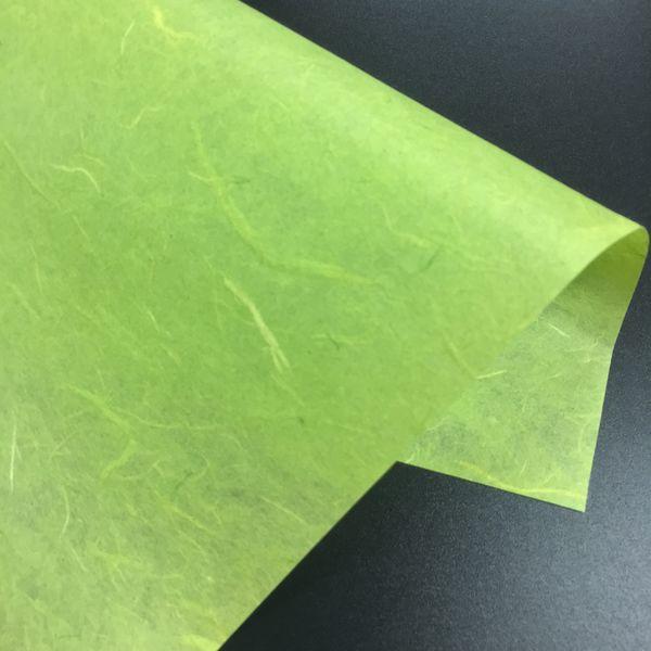 宣紙鋪．雲龍棉紙 #15 果綠 紙花 包裝紙 藝術創作