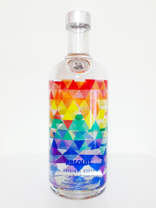 絕對伏特加 Absolut Vodka、限量瓶、750ml、空瓶、2015彩虹瓶