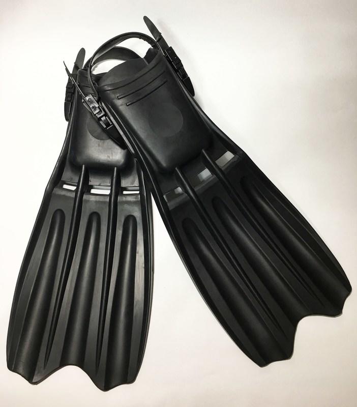 【KPD SHOP】黑色快卸扣橡膠潛水蛙鞋 長型(F808)台灣製造 潛水 浮潛