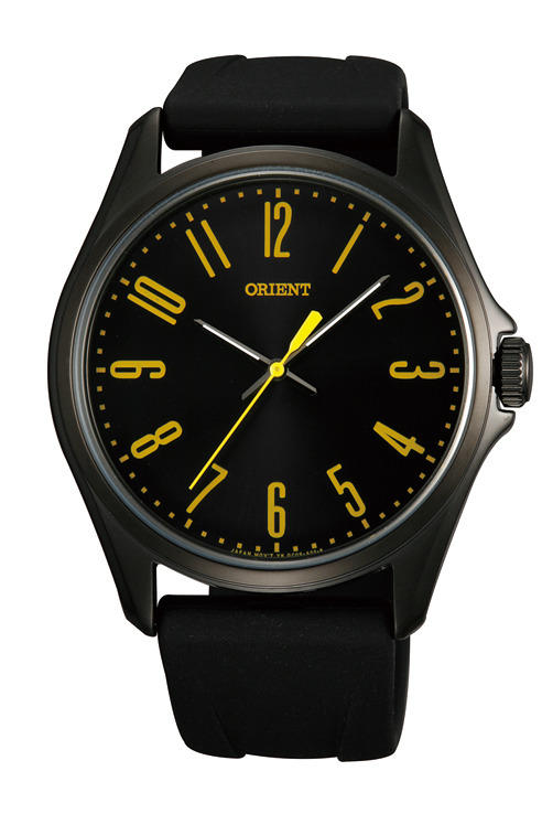 [時間達人]可議ORIENT 東方錶 簡約日系休閒系列 石英錶 橡膠錶帶 FQC0S009B 黃/黑 43mm 刻度