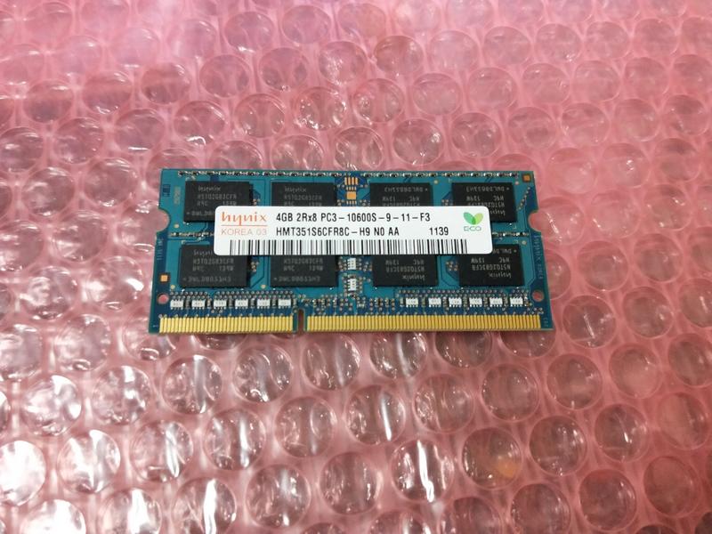 筆記型   PC3-10600 1333外頻  DDR3 4GB 4G 記憶體