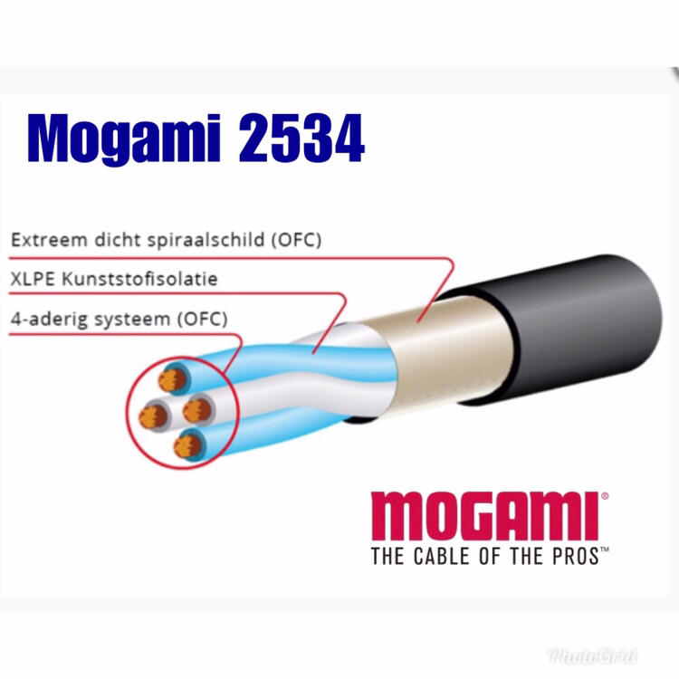 MOGAMI 2534 四蕊平衡式麥克風/訊號線