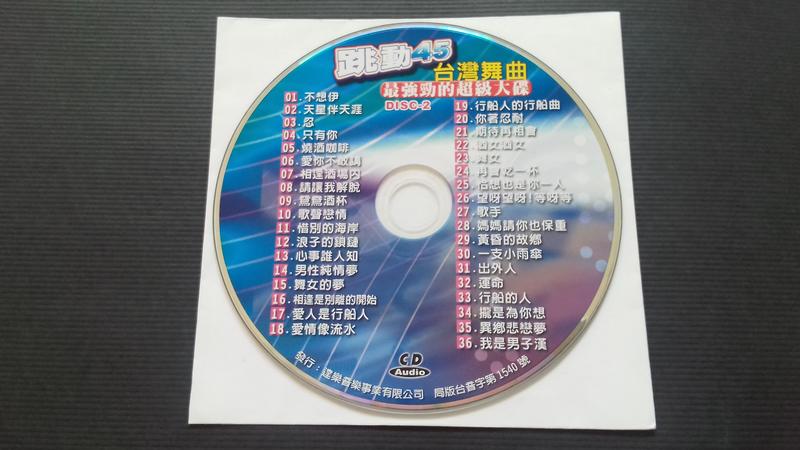 [福臨小舖]( 跳動45 台灣舞曲 裸片 正版CD)
