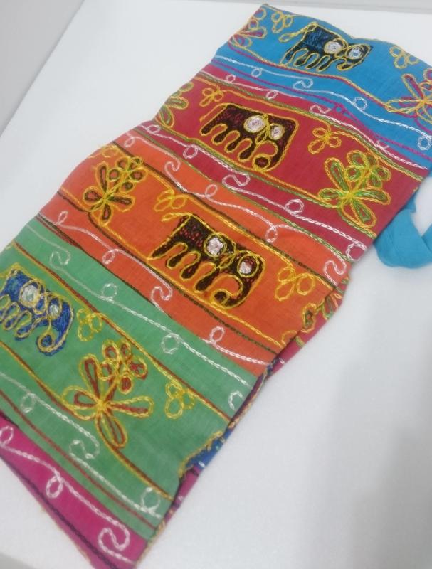 印度純手工縫繡瑜珈墊背袋