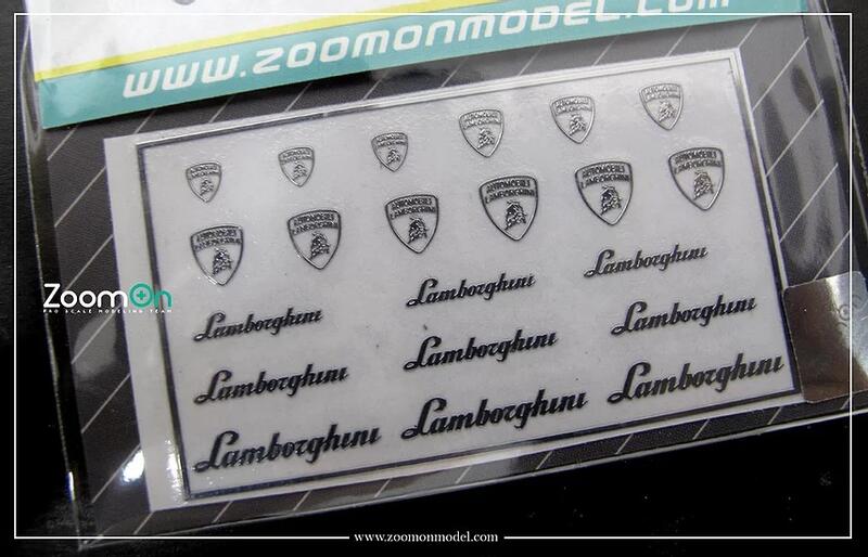【傑作坊】ZoomOn ZD023 汽車模型用Lamborghini金屬貼標