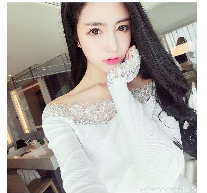 【yes99buy】精緻품질- 2015秋裝새로운蕾絲上衣(白色)十天預購+現貨
