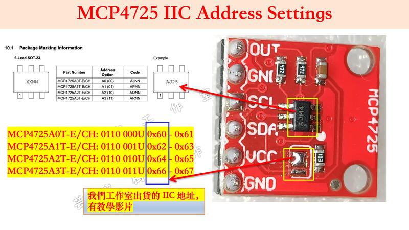 [芸庭樹] MCP4725 12-Bit IIC DAC模組 內建EEPROM不怕斷電