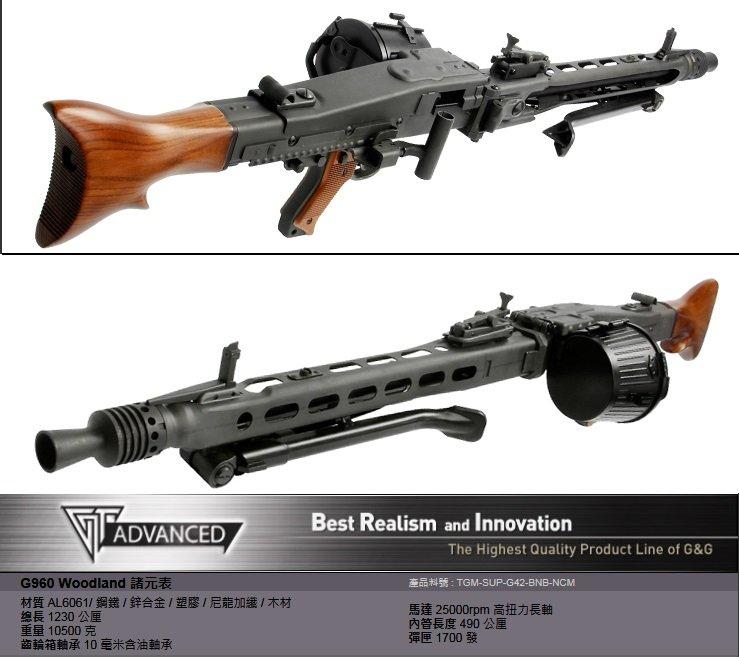 [新竹 阿諾]G&G MG42 全金屬電動槍 AEG 訂金 (實價4萬8 非AGM/Shoei / Redwolf)