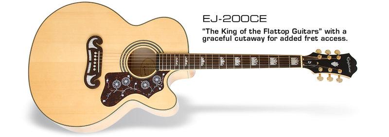 【名曲堂樂器】全新 Epiphone EJ-200CE EJ200CE 面單板 民謠吉他/電木吉他 可插電 特價供應