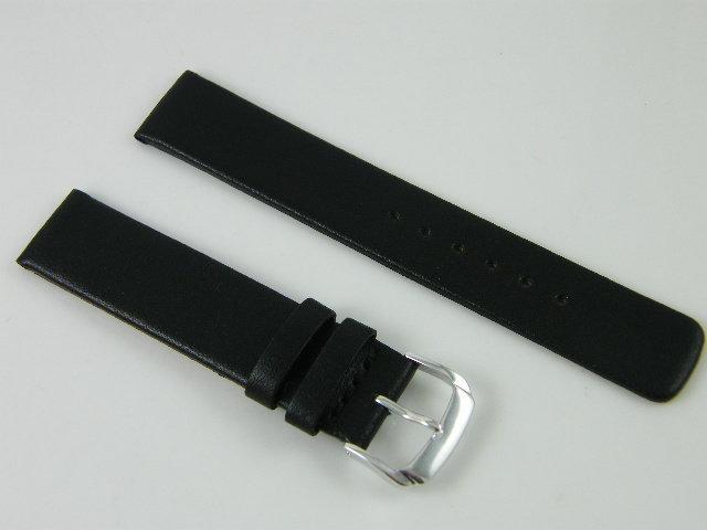 【錶帶家】CK 代用『嚴選』義大利黑色小羊皮直身真皮錶帶  8mm 10mm 24mm