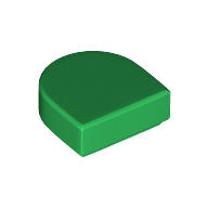 全新LEGO樂高綠色半圓形平板【24246】Tile 1x1 Half Circle 6250600 35399