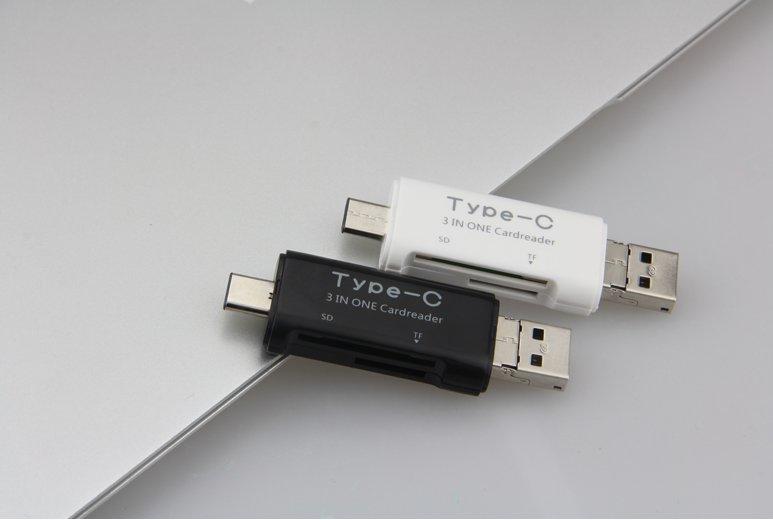 【勁昕科技】USB3.1五合一多功能讀卡器type-c安卓手機OTG支持Macbook