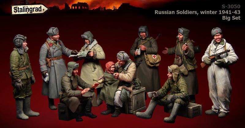 樹脂人型 1/35 蘇聯紅軍 Russian Soldiers, winter 1941-43