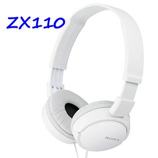 【智能小品_專業代購】SONY MDR-ZX110 白色 豐沛音頻耳罩式耳機 保固一年