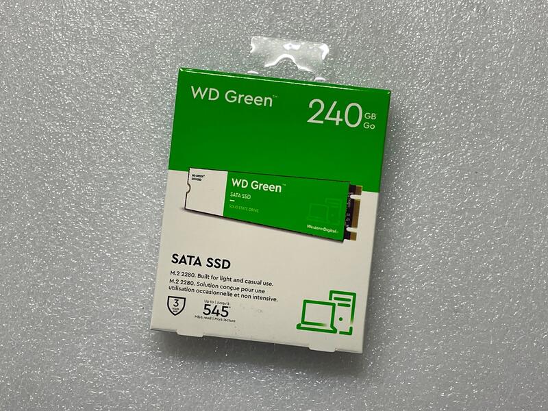 WD 綠標 240G 240GB M.2 2280 SATA SSD WDS240G3G0B 全新盒裝未拆 固態硬碟