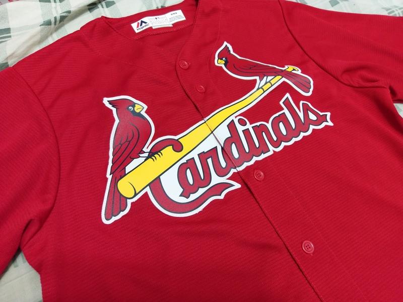 Majestic St. Louis Cardinals Shirt Womens Large Red Short Sleeve