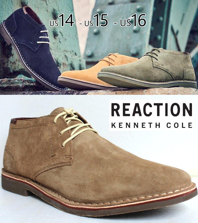 K60   US14-US15-US16  Kenneth Cole Reaction 牛皮沙漠短靴,皮鞋,馬汀靴,大腳