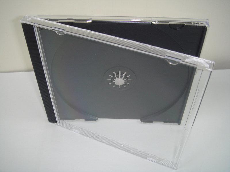 【臺灣製造】100個(一箱)-10mm jewel case黑色PS壓克力CD盒/DVD盒/光碟盒/CD殼~每個9元起