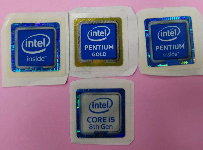 intel CORE i5  8th Gen 8代  (Pentium intel inside)  CPU原廠貼紙