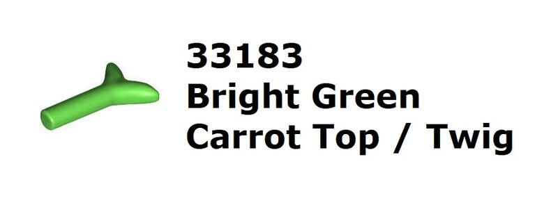 【磚樂】LEGO 樂高 33183 4119479 Carrot Top / Twig 亮綠色蘿蔔桿