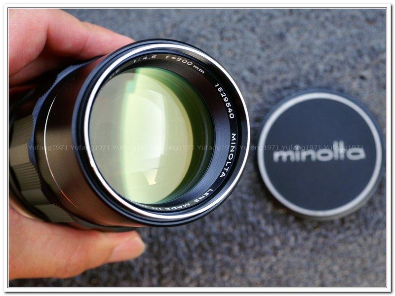 [CYF 二手攝影器材館] 極新Minolta MC Tele Rokkor-PE 200mm F4.5 #1529540 MD相容 約1966年生產 42年老鏡值得珍藏!