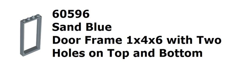 【磚樂】LEGO 樂高 60596 6138708 Door Frame 1x4x6 沙藍色 門框