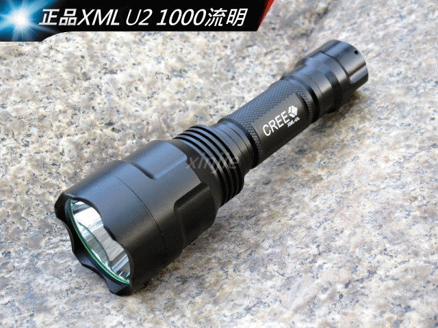 信捷【A14】黃光 C8 CREE XM-L2 強光手電筒 使用18650電池 LED Q5 T6 U2