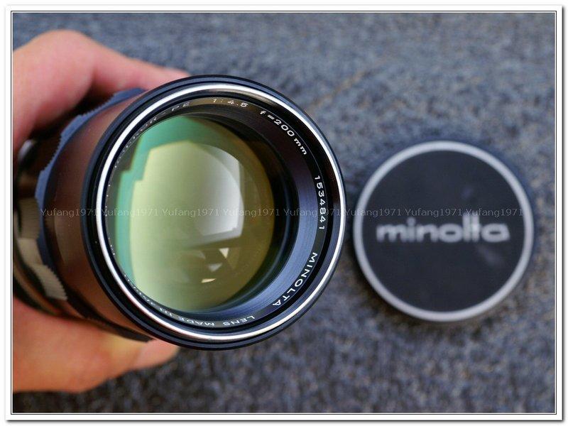 [CYF 二手攝影器材館] 極新Minolta MC Tele Rokkor-PE 200mm F4.5 #1534841 MD相容 約1970年生產 42年老鏡值得珍藏!